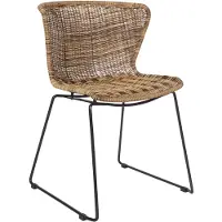Woood Wings Gartenstühle aus Rattan/Metall, 2er Set, Braun