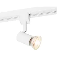 QAZQA - Modern Moderner 1-Phasen-Spot I Spotlight I Deckenspot I Deckenstrahler I Strahler I Lampe I Leuchte für Schienensystem I Spotlight I Deckenspot I Deckenstrahler I Strahler weiß - Iconic Jeany
