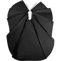 Comair Schneideumhang duo schwarz, Nylon mit Druckknopf und Band, wasserabweisend 136 x 176 cm