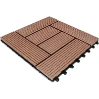 Deuba Casaria WPC Fliese 1x Mosaik Terrakotta 30x30cm