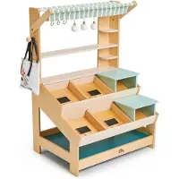 Tender Leaf Toys Tender Leaf Holz Marktstand Spielzeug - Rollenspiel Marktstand für Kinder