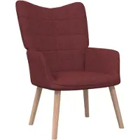 vidaXL Relaxsessel Weinrot Stoff