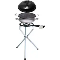 PAELLA WORLD Portabel Set Kombination Nr.1 multifunktionale Aussenküche groß schwarz
