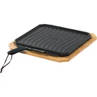 Cozze Pfanne mit Servierbrett Gusseisen / Bambus 33 cm