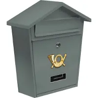 VOREL Briefkasten Graphit mit 2 Schlüsseln - 370x320x105 mm