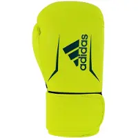 Adidas Boxhandschuhe PERFORMANCE "Speed 100" Gr. 12, gelb (gelb, blau), Boxhandschuhe, 12 12, Obermaterial: 100% Kunstleder, Boxhandschuhe