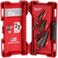 Milwaukee TiAlN SHOCKWAVE Stufenbohrer Set 3-tlg. Set 4-12mm + 4-20m + 4-30mm