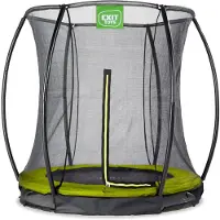 Exit Silhouette Trampolin ø183cm, mit Sicherheitsnetz, Bodentrampolin, Rund, für Kinder, Grün