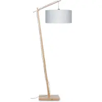 Good&Mojo - Stehleuchte Andes - Bambus/Hellgrau - 72x47x176cm für Wohnzimmer, Schlafzimmer