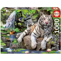 Educa Puzzle 9214808 - Bengal White Tigers - 1000 Teile Puzzle