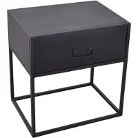 Loft42 | Nachttisch Djax Zwart Metaal 47x50x35 cm | NADUVI