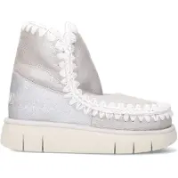 Mou für Damen. MU.FW531002B Lederstiefeletten Eskimo 18 bounce silber, gold (39), 5 bis 8 cm, Keine, Lässig