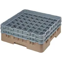 Cambro Gläserspülkorb beige mit 49 Fächern max Glashöhe 13,3cm. Dieser Gläserspülkorb bietet