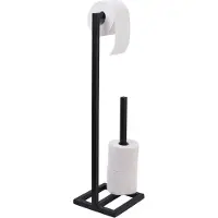 Jax Design | Toilettenpapierhalter Jack Schwarz Metall 20x20x75 cm | NADUVI