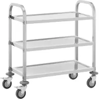 Usorteret Expondo Servierwagen - Edelstahl - 3 Borde - Ablagen: 69 x 34 cm - 300 kg -