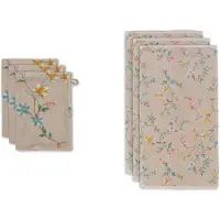 Pip studio Badetuch Les Fleurs Khaki (70 x 140 cm)