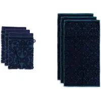 Pip studio Badetuch Tile De Pip Dunkelblau (70 x 140 cm)