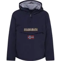 Napapijri Herren-Regenjacke Blau mit Kapuze und recycelten Materialien