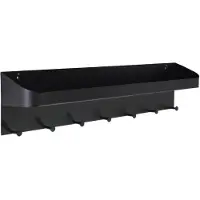 Loft42 | Wandgarderobe Lucia 7-Haken Schwarz Metall 16x98x22 cm | NADUVI