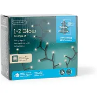Kaemingk Lumineo Lichterkette Compact 1-2-glow 540 LED warmweiß außen 1,8 m grün