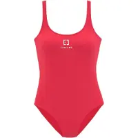 Elbsand Badeanzug , Damen, Gr. 46, Cup C/D, rot, Microfaser, unifarben, Badeanzüge Badeanzug, mit Logoaufdruck vorn
