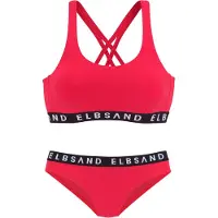 Elbsand Bustier-Bikini mit kontrastfarbenen Schriftzügen