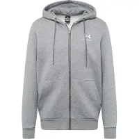 Under Armour Essential Fleece Kapuzenjacke Herren 012 - pitch gray medium heather/white XS