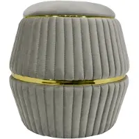 Underbar | Puff Doric beige Baumwolle 53x52x53 cm | NADUVI