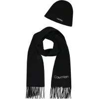 Calvin Klein Beanie- und Schal-Set Schwarz
