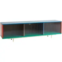 HAY - Colour Cabinet L mit Glastüren, 180 x 51 cm, mehrfarbig (freistehend)