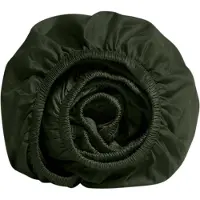 Yumeko Spannbettlaken Baumwollsatin 180x210 Grün - Eco, Bio & Fairtrade