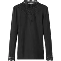 Name it Bluse - Noos - NkfNuri - Schwarz m. Spitze - - 6 Jahre (116) - Blusen