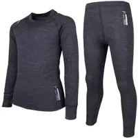 Lindberg Merino Thermounterwäsche JR Merinomix, Black Melange, 80