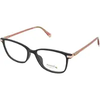 Polaroid PLD D460/G Unisex-Brille inkl. Gläser Vollrand Cat Eye Kunststoff-Gestell 53/16/145, schwarz