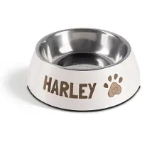 Yoursurprise Personalisierter Hundefutternapf - Weiß - 350 ml