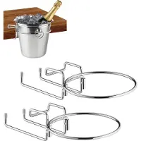 Relaxdays 2 x Sektkühlerhalter für den Tisch Silber