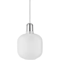 Normann Copenhagen Amp Pendelleuchte Small Matt/White - , Weiß, für Wohnzimmer, Glas