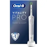 Oral-B Vitality PRO Cross Action White - Brosse à dents électrique rechargeable, 3 modes d 1 St Zahnbürste