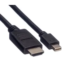 Roline Mini DisplayPort Kabel, Mini DP-HDTV, ST/ST, schwarz, 1,5 m