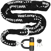 Vinz Trivor Kettenschloss ø11mm | ART 4 Zertifikat | Motorradschloss Kette Mopedschloss | sicheres Motorrad schloss Roller & E-scooter & Panzerschloss | 120 - 300 cm x (300cm)
