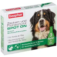 Beaphar Zecken- und Flohschutz Spot-On für große Hunde - 3 x 2 ml