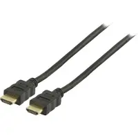 Goobay HDMI Kabel HDMI with Ethernet 4K 3D 2160p 5m Schwarz vergoldet