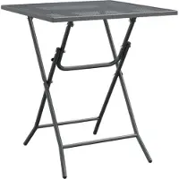 vidaXL Gartentisch 60x60x72 cm Streckmetall Anthrazit