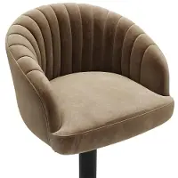Vente-unique Barhocker 2er-Set - Samt & Metall - Beige - DORALIZ