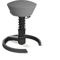 Aeris – Impulsmöbel AERIS SWOPPER MIT GLEITER - Swopper Standard Mikrofaser Grau Gestell Schwarz