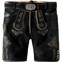 Stockerpoint Lederhose "Bertl" in graphit gespeckt | Gr.: 48