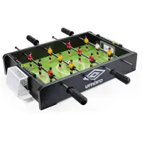 24hShop Tischfußball - Tischmodell - mit 12 Spielern - Inkl. 2 Mini-Fußbälle - Tischfußballspiel - Schwarz
