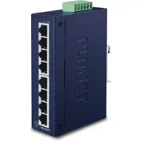 Planet Industrial Fast Ethernet Switch 8-Port 10/100 Mbps RJ45 IP30, Unmanaged, L2, Fast Ethernet (10/100), Vollduplex, Wandmontage