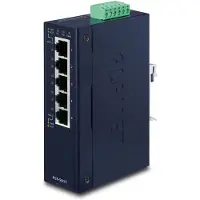 Planet IP30 Slim type 5-Port Industrial Gigabit Ethernet Switch (-40 bis 75 Grad C), Unmanaged, Gigabit Ethernet (10/100/1000), Vollduplex, Wandmontage