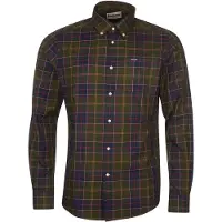 Barbour - Kariertes Baumwollhemd - Wetheram Tailored Tartan Shirt Classic Tartan für Herren - Größe L - Grün